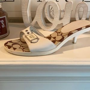 Coach kitten heel sandals